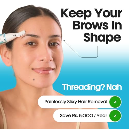 Frizty Adjustable 4 in 1 Face & Body Hair Trimmer for Women | 4 Heads- Bikini & Body Shaver, Face & Eyebrow, Nose and Ear Trimmer | Rechargeable | Full Body Hair Removal Machine for Women - Image 6