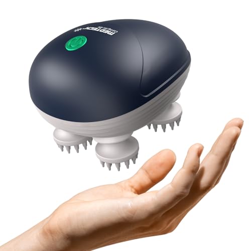 MEDTECH Energize Electric Head Massager | Type-C Charging | Portable Head Massager for Hair Growth, Muscle Relaxation & Stress Relief | 3 Preset Modes, Blue - Image 2