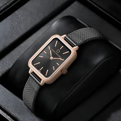 Carlington Iconic Analog Watches for Women with Premium Stainless Steel Mesh Strap - CT 2041 - Image 8