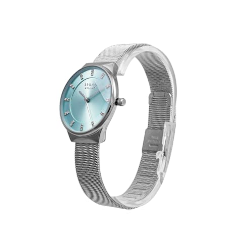 BRUNO MILANO Stylish Watches Mesh Band Shiny Dial for Women and Girls - Image 3