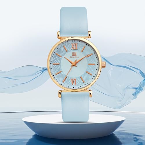 IIK COLLECTION Watches for Women Round Dial |Analogue Quartz Movemnet Ladies Watch|Long Battery Life|Leather Bracelet Strap|Buckle Lock Clasp Safety Watches for Girls - Image 3