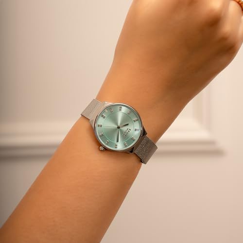 BRUNO MILANO Stylish Watches Mesh Band Shiny Dial for Women and Girls - Image 4