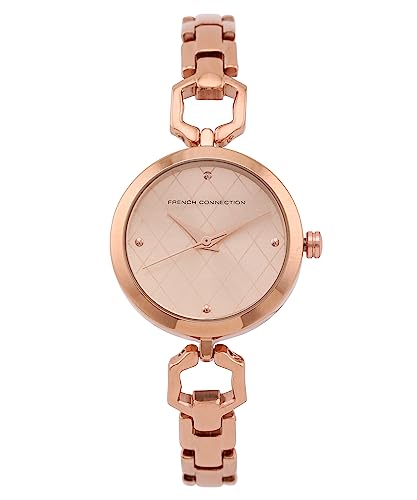 French Connection Gazellle Rose Gold Round Analog Watch with Rose Metal Strap for Women - FCN00092F - Image 2