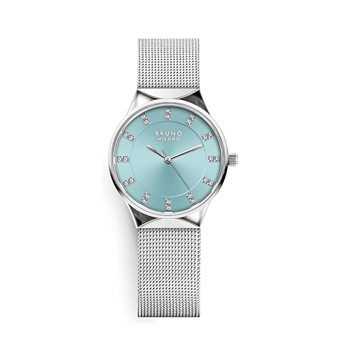 BRUNO MILANO Stylish Watches Mesh Band Shiny Dial for Women and Girls - Image 2