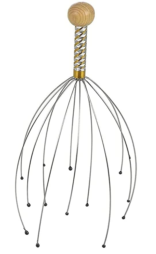 Manual Hand Held Scalp Oil Massager for Pain Relief And Hair Growth, Head Massager Neck Massage Octopus Scalp Stress Relax Spa Therapy Dealing, Pack of 2, Multicolour - Image 3