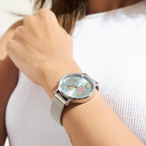 TEAL BY CHUMBAK Round Dial Analog Hand Watch for Women | Ladies Ghadi | Gifts for Women/Girls/Ladies | Stylish Fashion Watch for Casual/Work - Image 3