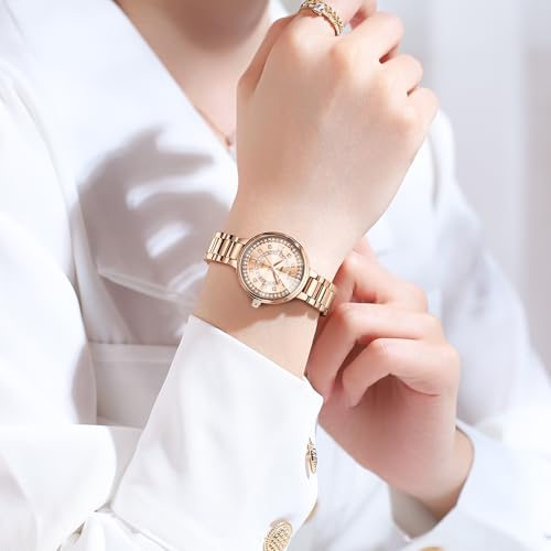NIBOSI Women Watches Analog Quartz Stainless Steel Band Rose Gold Luxury Elegant Diamond Watch for Ladies Stylish Waterproof Wrist Watch - Image 7