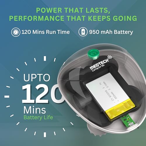 MEDTECH Energize Electric Head Massager | Type-C Charging | Portable Head Massager for Hair Growth, Muscle Relaxation & Stress Relief | 3 Preset Modes, Blue - Image 4