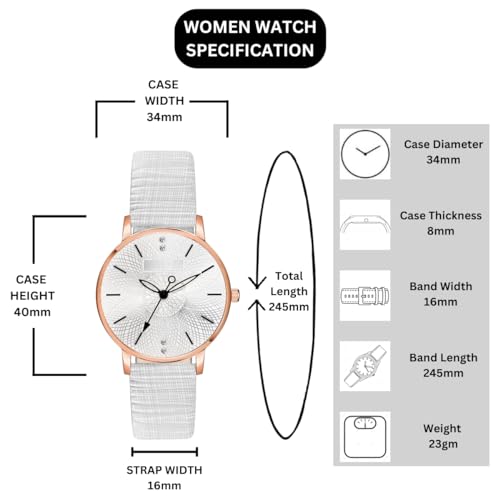 PAPIO® Leather Belt Ladies and Girls Analog Wrist Watch for Women - Image 5