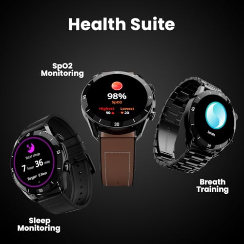 Fire-Boltt Legacy Luxury Smart Watch with 1.43” AMOLED, Bluetooth Calling, Wireless Charging, Voice Assistant, 110+ Sports Modes & Health Tracking, Smart Watch for Man & Woman– Black SS - Image 16