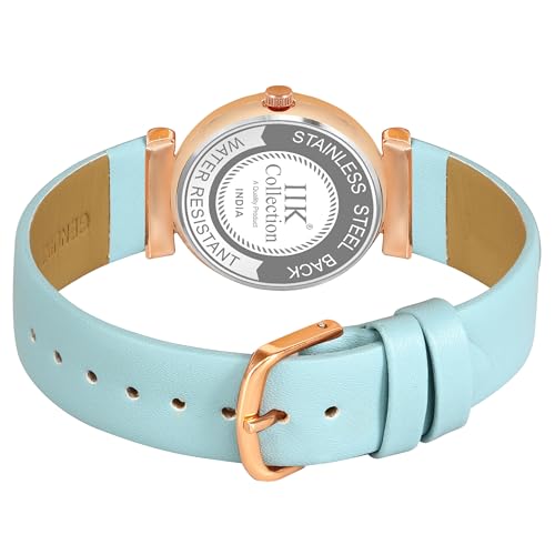 IIK COLLECTION Watches for Women Round Dial |Analogue Quartz Movemnet Ladies Watch|Long Battery Life|Leather Bracelet Strap|Buckle Lock Clasp Safety Watches for Girls - Image 8