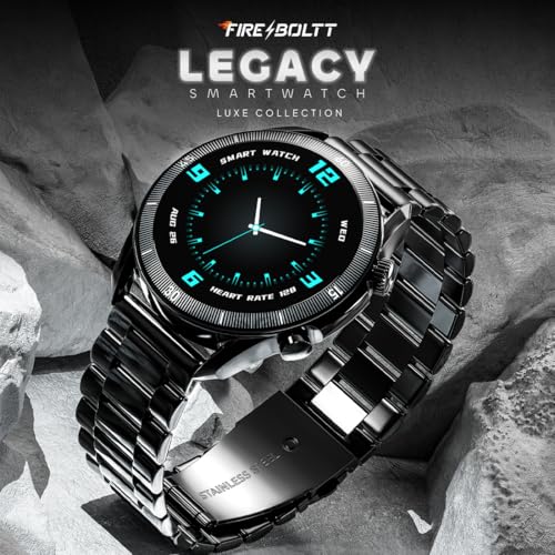 Fire-Boltt Legacy Luxury Smart Watch with 1.43” AMOLED, Bluetooth Calling, Wireless Charging, Voice Assistant, 110+ Sports Modes & Health Tracking, Smart Watch for Man & Woman– Black SS - Image 3