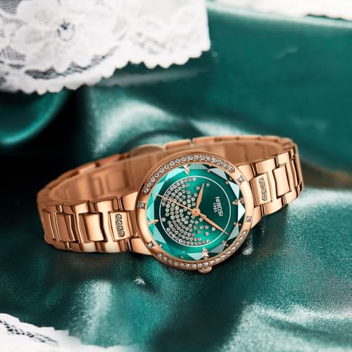 NIBOSI Watches for Woman Analog Quartz Rose Gold Stainless Steel Band Fashion Luxury Ladies Wrist Watch Diamond Stylish Elegant Watches Waterproof - Image 9