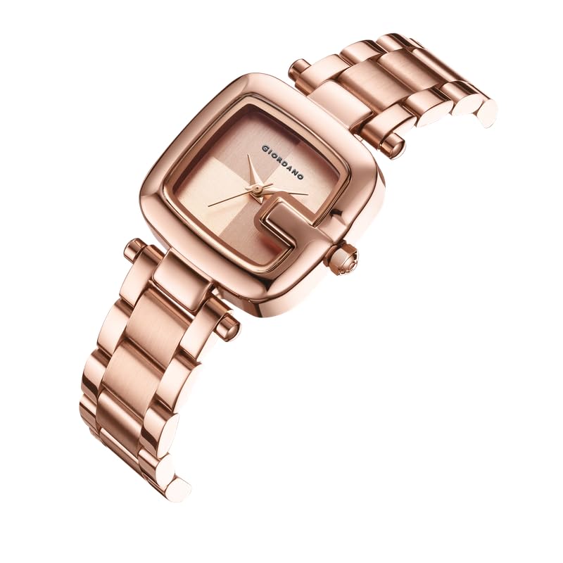 Giordano Monogram Watch for Women Dial with Metal & Leather Strap Fashionable Design, Water Resistant Quartz Analog – Perfect for Casual & Office Wear - Image 5