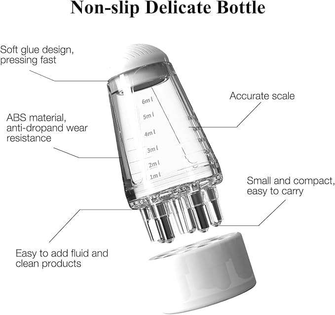 Hair Oil Applicator Comb, Smooth Root Comb Applicator Bottle For Scalp Oil, Anti Hair Loss Lotion Dispenser, Anti-Leak, 6Ml Scale Control, Salon Care, Oily/Greasy Hair, Transparent - Image 3