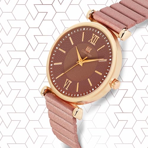 IIK COLLECTION Watches for Women Round Dial |Analogue Quartz Movemnet Ladies Watch|Long Battery Life|Metal Bracelet Chain Strap|Double Lock Clasp Safety Watches for Girls - Image 5